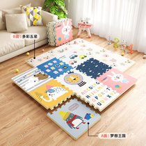 宝宝爬行垫加厚家用婴儿xpe拼接爬爬垫无毒味客厅儿童泡沫地垫子7wj(梦想王国-9片【加厚高弹款】 【升级XPE】60*60*2.5cm【18片_加O)