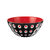 意大利guzzini 原装进口创意小吃碗家用水果碗甜品碗沙拉碗幻影波点碗 国美厨空间(黑色 中号)