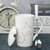 创意个性杯子陶瓷马克杯带盖勺潮流情侣喝水杯家用咖啡杯定制logo(天蝎座+专属勺+盖子（白）)