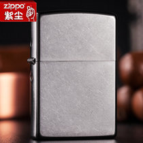 美国原装防风zippo打火机 镀铬花沙207 男士zippo刻字正版(红色)