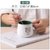 创意情侣陶瓷大容量马克杯女带勺可爱简约ins风牛奶咖啡杯水杯子(女孩（白+绿) 送勺子)