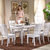 品尚美家 家具 实木餐桌椅组合可伸缩折叠餐桌 小户型 白色  白色餐桌 餐桌套(一桌4椅-白色)