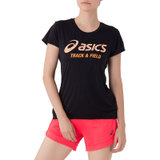 ASICS亚瑟士 2017春夏新款 女式运动跑步舒适透气印花短袖T恤 女 XT6383(XT6383-90D S)