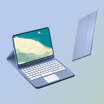 iPadPro9.7英寸平板保护套Air2带蓝牙触控键盘全包防摔2019/2020iPad9.7(紫色&紫色触摸键盘 iPadAir2（9.7寸）)