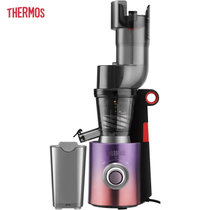 膳魔师（THERMOS）厨房榨汁机原汁机EHA-2104E 一体式出汁机奶昔冰淇淋果汁两端出口一次多用 紫粉色