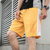 卡郎琪 沙滩裤男五分裤2020新款夏季外穿拼接运动裤潮学生大码男士休闲裤(KXP-S14黄色 M)