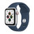 Apple Watch SE 智能手表 GPS+蜂窝款 44毫米银色铝金属表壳 深邃蓝色运动型表带MKRY3CH/A