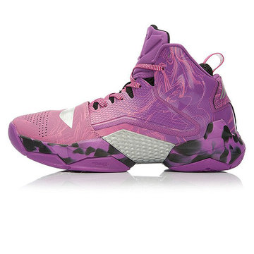 李宁篮球鞋空袭2代男鞋高帮运动鞋男鞋战靴abak035紫色43
