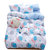 闺之恋水洗棉床品三件套四件套床单被罩枕套(雨滴云朵-蓝)