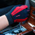 骑行手套男女夏季薄款透气防滑户外运动登山触屏开车驾驶防晒手套(红色 L)