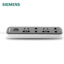 西门子4位插座排插板 多用电源带线拖线板四插位多孔接线板