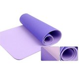 茗菲&瑜 瑜伽垫 6MMTPE健身防滑瑜珈垫子 送包 瑜伽毯正品特价(紫罗兰)