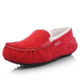 arizin安瑞泽 糖果色羊毛豆豆鞋平底鞋AA9142(红色 W9)