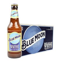 捷克原装进口蓝月啤酒比利时风味小麦白啤酒Blue moon 330Ml*24瓶整箱装 蓝月(24瓶装)