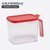 日式调料组合套装鸡精味精糖收纳盒厨房盐罐家用佐料瓶定量调味罐(红色大号600ml)