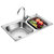 贝乐BALLEE A21C1101 304不锈钢水槽双槽 厨房洗菜盆龙头套装