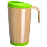 壳氏唯 马克杯子创意简约咖啡杯水杯情侣杯环保稻壳材质杯子 美式有柄马克杯 H13-CR003绿