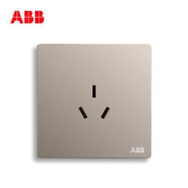 ABB开关插座面板无框轩致系列朝霞金色墙壁86型空调热水器三孔16A插座AF206-PG