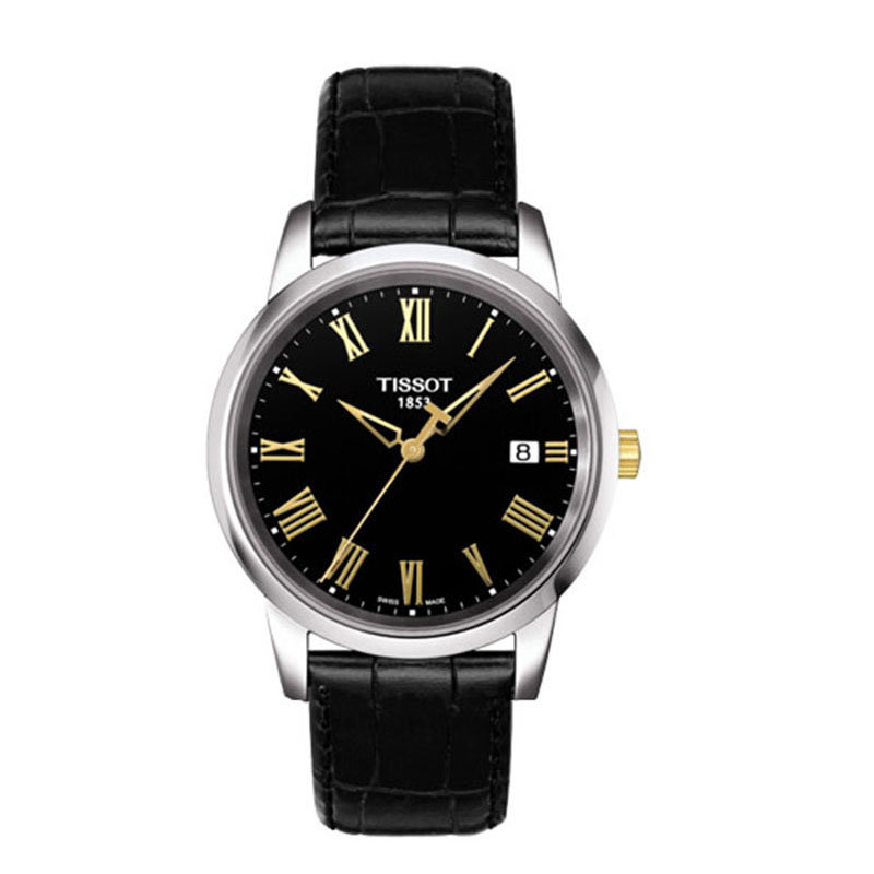 天梭tissotclassicdream系列石英男表t0334102605301