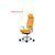 日本Okamura冈村sabrina人体工学电脑椅网椅办公椅老板椅标准版(标准版+腰靠+头枕（白框/橙色） 旋转升降扶手)