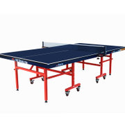双鱼乒乓球台2系列室内标准 可折叠家用移动式乒乓桌(203(蓝色)可移动乒乓球台)