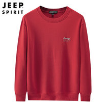 Jeep圆领卫衣保暖新品舒适上衣JPCS2201HX(红色 M)