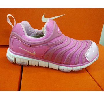 耐克nike412岁童鞋小孩鞋毛毛虫男女童鞋休闲鞋跑步鞋粉紫红