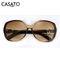 卡莎度(CASATO) 女款偏光太阳镜时尚个性大框潮 防紫外线太阳镜 墨镜120029(香槟色1)