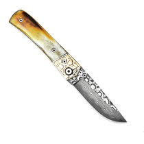 大马士革花纹钢水果刀楚家刀刀具 厨房刀具不锈钢水果刀
