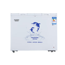 澳柯玛(AUCMA)BCD-160CFT 160升商用家用卧式冷柜 双温双室大冷冻小冷藏 顶开门冰柜