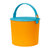 日本 Omnioutil 炫彩桶多功能收纳桶 带盖收纳篮 家用户外储物凳 凳子 国美厨空间(橙色 8L)