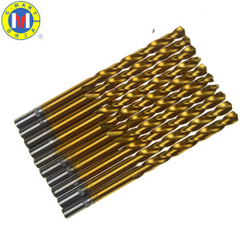 台湾西玛工具麻花钻头全磨镀钛双后角麻花钻高速钢直柄钻钻嘴05mm140