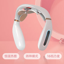 电动智能颈椎按摩神器肩膀肩颈多功能充电脉冲震动按摩仪 送女友送家人送老婆 惊喜仪式感礼盒(新款5头-高级灰☆标配款)