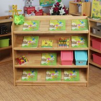 俊采云JCYN05幼儿园专用实木书架书柜幼儿园实木展示架120*30*95cm 橡木立式书柜（单位：个）(默认 JCYN05)