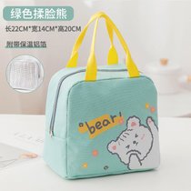 日式保温饭盒袋上班族简约可爱手提包帆布学生饭盒包便当包饭袋子
