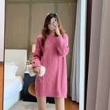 女式时尚针织毛衣9450(粉红色 均码)