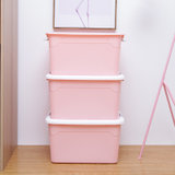 禧天龙 Citylong  55L塑料储物箱儿童玩具整理箱衣物收纳盒收纳箱3个装(粉色)