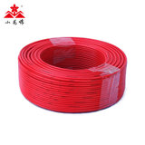 山花牌电线电缆 NH-BV6平方国标 耐火铜芯塑料线 100米铜芯硬电线(红色 NH-BV6)
