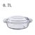 创简坊（CJIANFF） 耐热玻璃碗微波炉烤箱专用玻璃餐具烤盘带盖耐高温玻璃煲(0.7L煲)