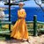 马尔代夫沙滩裙超仙女夏2019海边度假一字肩长裙普吉岛泰国连衣裙(L 红色)