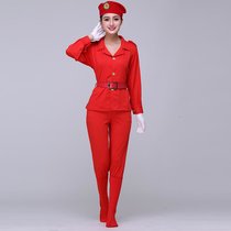 XJ1835水兵舞服装全新女套装2021新款冬季短袖军装舞蹈广场舞演出服成人XJ1835(长袖长裤)