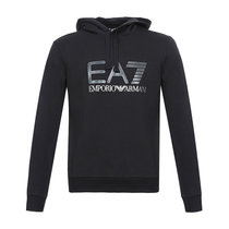 Emporio ArmaniEA7系列黑色LOGO印花连帽男士卫衣PJ07Z-1200L码黑 时尚百搭