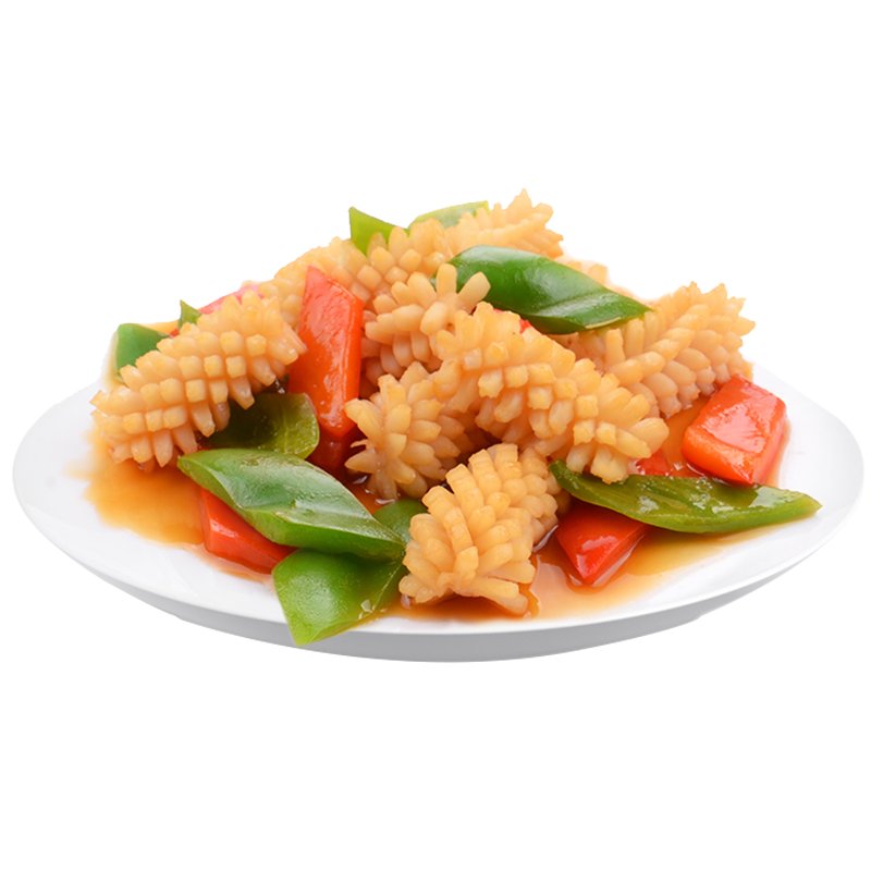 蓝雪冷冻秘鲁鱿鱼花300g1525个袋装海鲜水产生鲜国美超市甄选