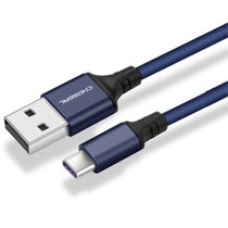 CHOSEAL/秋叶原 Type-C手机数据充电线数据传输线接头线USB充电器电源线 1米 蓝色 QS6801BT1