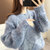 女式时尚针织毛衣9472(天蓝色 均码)