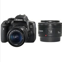 佳能（Canon）EOS 750D 单反相机 （EF-S18-55IS STM+EF50/1.8 STM定焦 ）(官方标配)