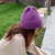 伊格葩莎针织毛线帽子女百搭日系可爱保暖地主帽(紫色 有弹力)