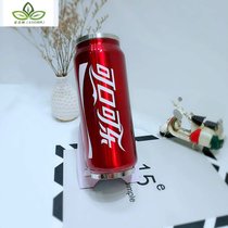 保温杯女学生韩版男运动便携可乐水瓶易拉罐水杯潮流吸管保温杯子(酒红可口可乐大号)