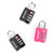美国Pack all三键TSA密码锁旅行拉杆箱防盗锁健身房密码门锁背包挂锁(黑色)