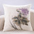 梅兰竹菊中式抱枕植物花卉中国风亚麻靠垫沙发客厅办公靠枕套含芯(H款)